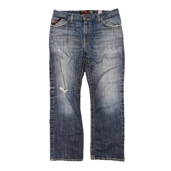 Ariat Other - Ariat M4 FR Relaxed Boot Cut Jeans Mens 36x30 Blue Workwear Western Cowboy